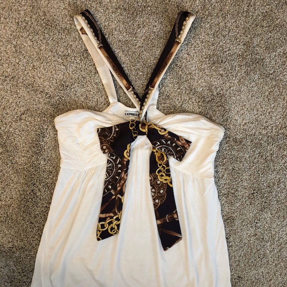 Express women’s nautical white tank top large